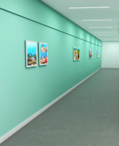 Scene Photo Graphics 2x2 Surface in a hallway